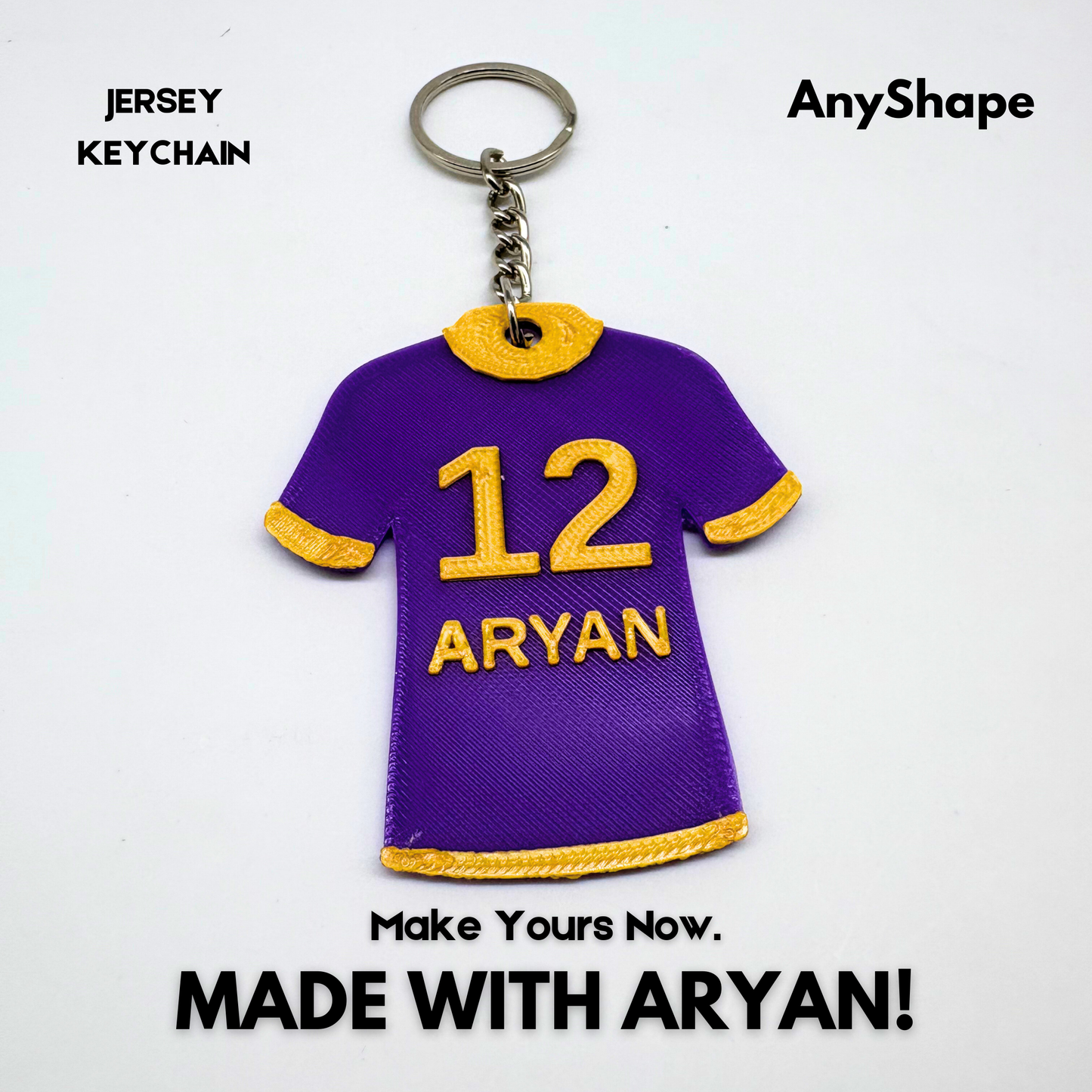 KKR Themed Jersey Keychain