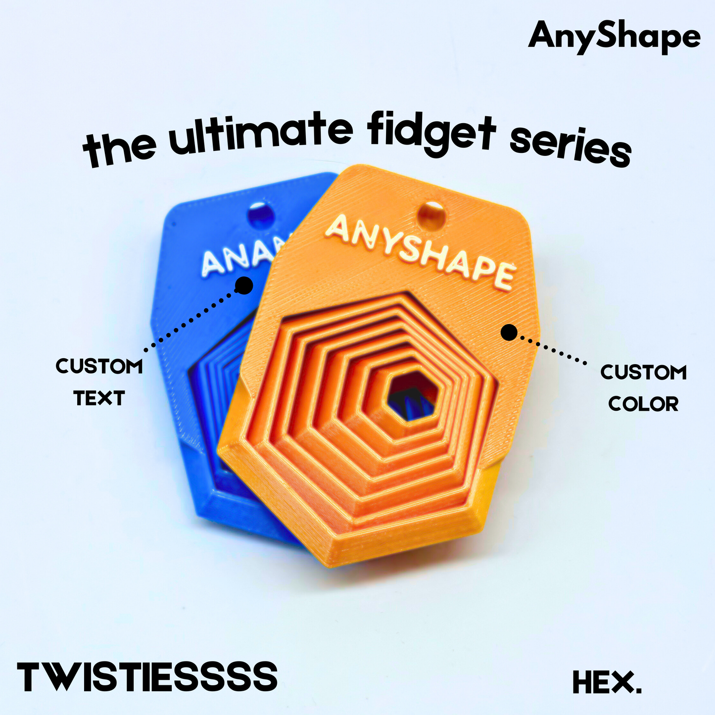 Hex Fidget Keychain