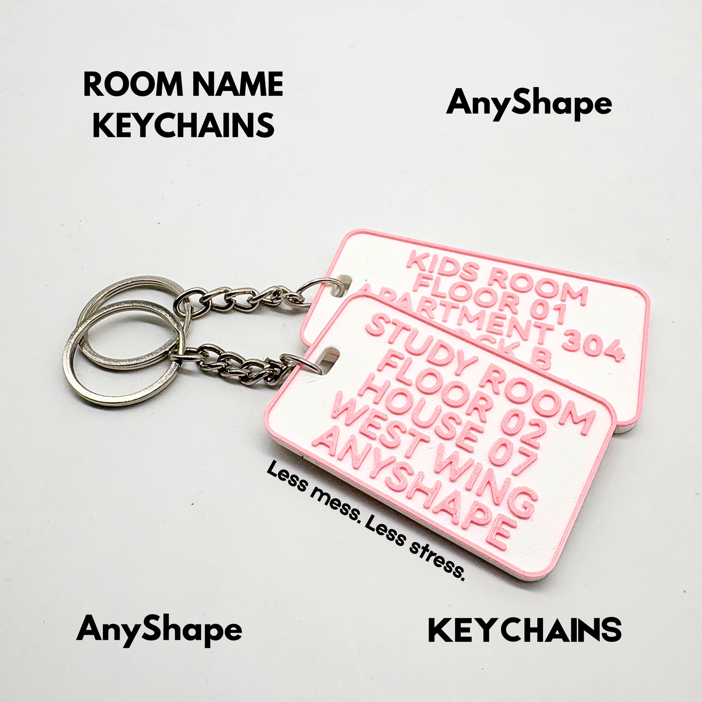 5-Line Custom Room Name Keychains