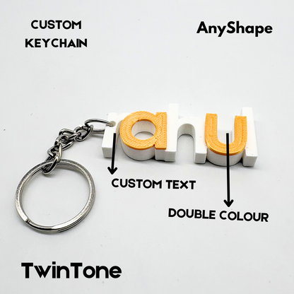 1-Line TwinTone Style Keychain