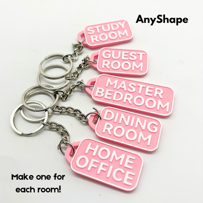 2-Line Custom Room Name Keychains