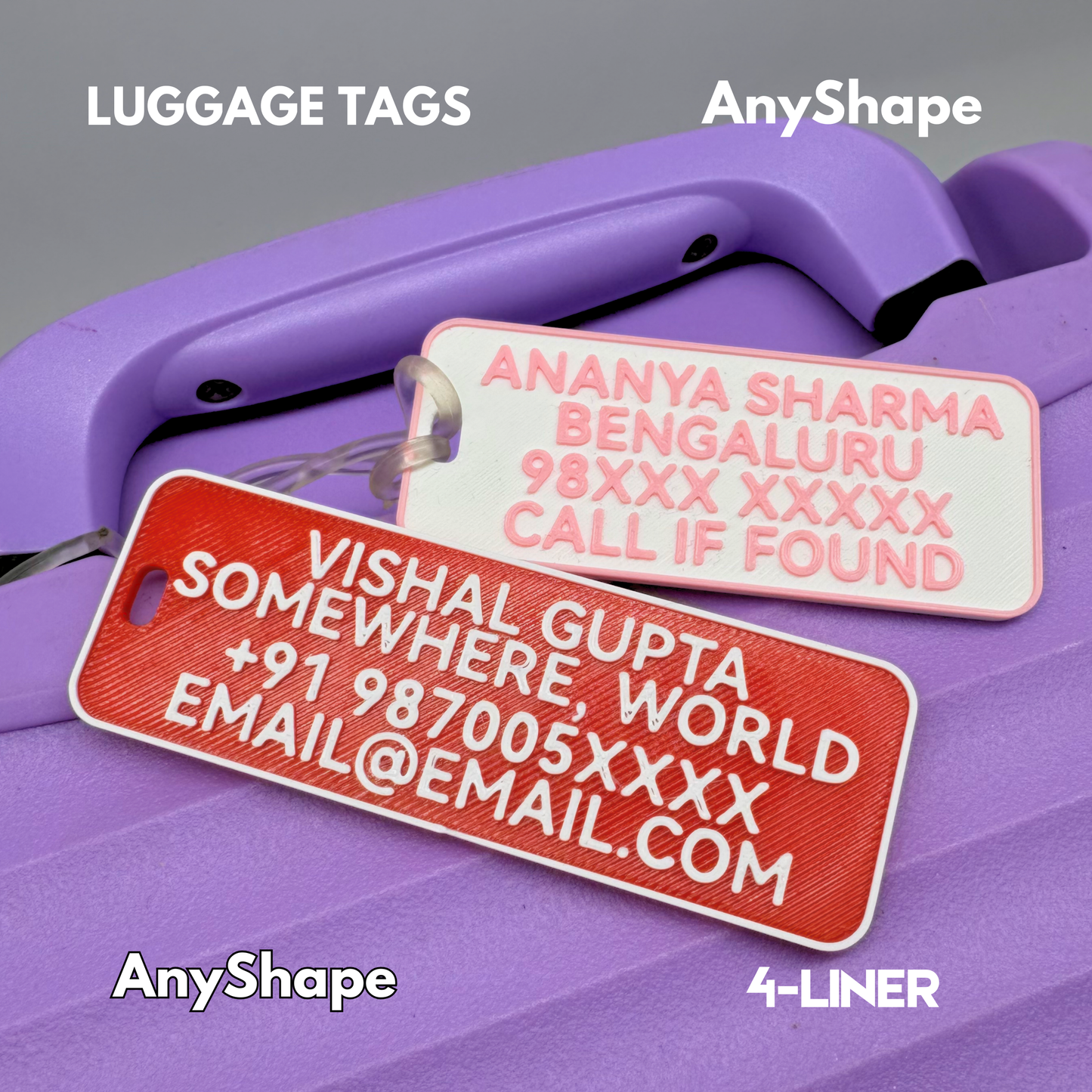 4-Line Custom Luggage Tag