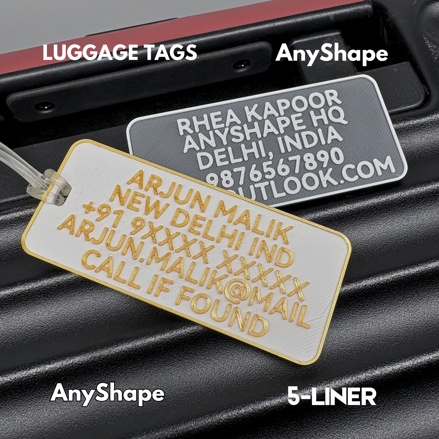 5-Line Custom Luggage Tag