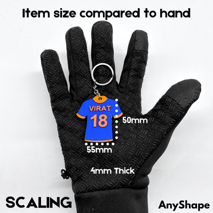 Customizable Indian Jersey Keychain