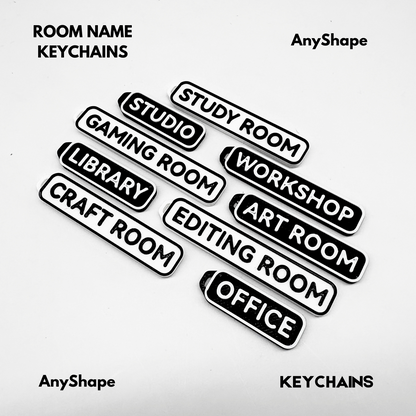 3-Line Custom Room Name Keychains