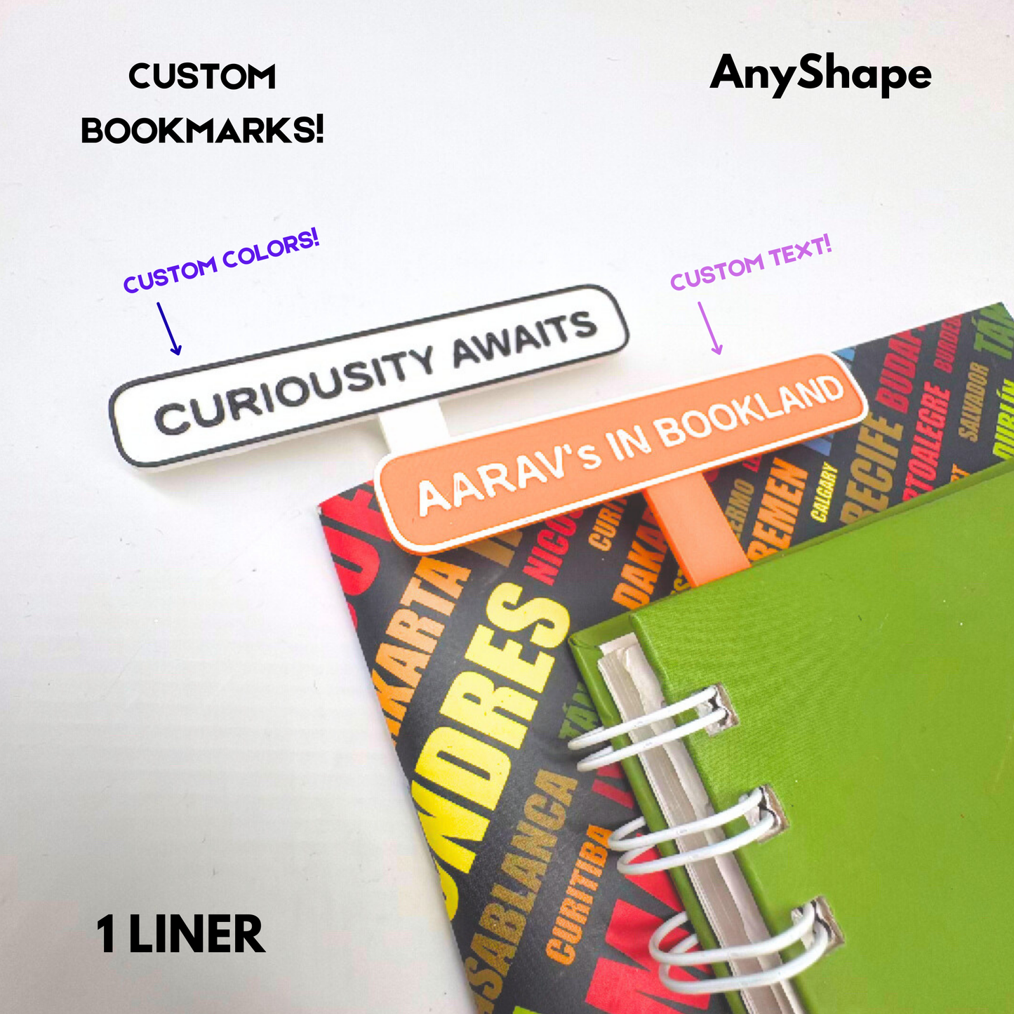 1-Line Personalized Bookmark
